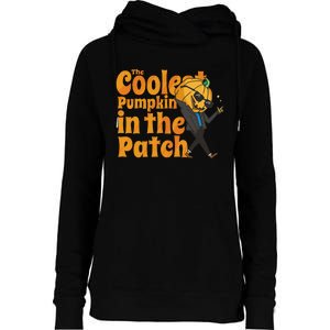 The Coolest Pumpkin In The Patch Pumpkin Halloween Womens Funnel Neck Pullover Hood