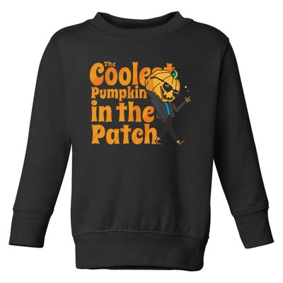 The Coolest Pumpkin In The Patch Pumpkin Halloween Toddler Sweatshirt