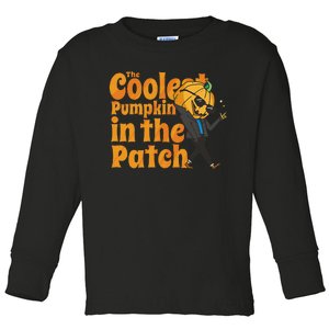 The Coolest Pumpkin In The Patch Pumpkin Halloween Toddler Long Sleeve Shirt