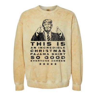 Trump Christmas Pajama So Good Everyone Agrees Colorblast Crewneck Sweatshirt