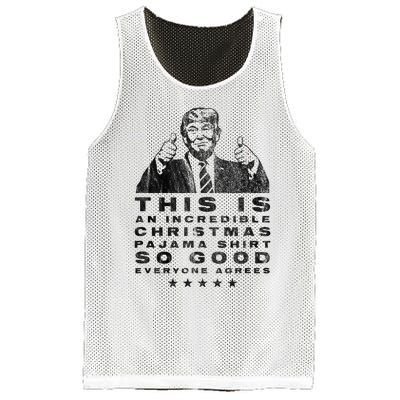 Trump Christmas Pajama So Good Everyone Agrees Mesh Reversible Basketball Jersey Tank