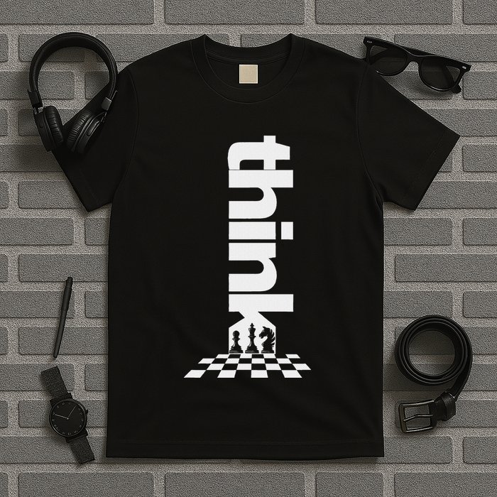 Think Chess Pieces Player Funny Chess Lover T-Shirt
