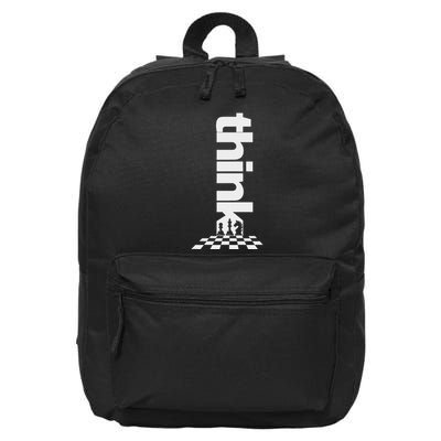 Think Chess Pieces Player Funny Chess Lover 16 in Basic Backpack