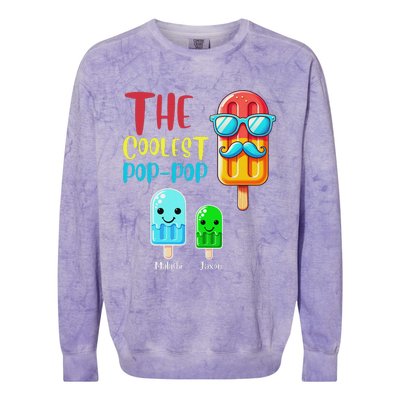 The Coolest Pop Pop Ice Treat Design Colorblast Crewneck Sweatshirt