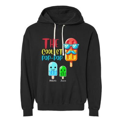 The Coolest Pop Pop Ice Treat Design Garment-Dyed Fleece Hoodie