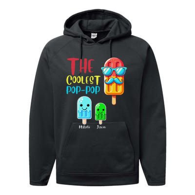 The Coolest Pop Pop Ice Treat Design Performance Fleece Hoodie