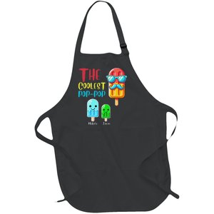 The Coolest Pop Pop Ice Treat Design Full-Length Apron With Pockets