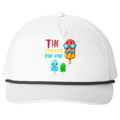 The Coolest Pop Pop Ice Treat Design Snapback Five-Panel Rope Hat