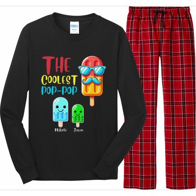 The Coolest Pop Pop Ice Treat Design Long Sleeve Pajama Set