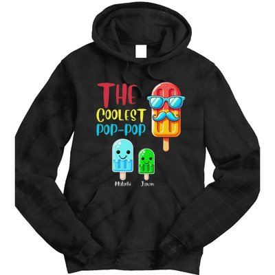 The Coolest Pop Pop Ice Treat Design Tie Dye Hoodie