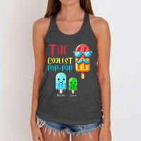 The Coolest Pop Pop Ice Treat Design Women's Knotted Racerback Tank