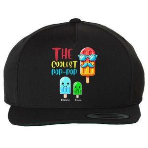 The Coolest Pop Pop Ice Treat Design Wool Snapback Cap