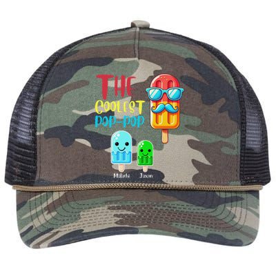 The Coolest Pop Pop Ice Treat Design Retro Rope Trucker Hat Cap