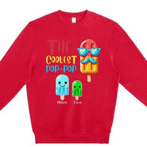 The Coolest Pop Pop Ice Treat Design Premium Crewneck Sweatshirt