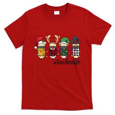 Teacher Christmas Pencils Holiday Season T-Shirt