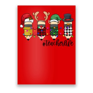 Teacher Christmas Pencils Holiday Season Poster