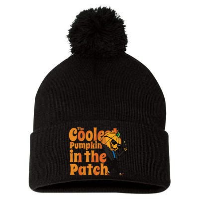 The Coolest Pumpkin In The Patch Kids Boy Pumpkin Halloween Pom Pom 12in Knit Beanie