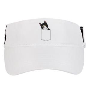 Tuxedo Cat Pocket Cat Lady Gift Cat Mom Tuxedo Cat Adult Drive Performance Visor