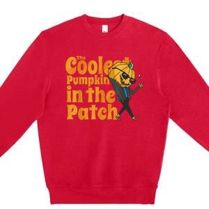 The Coolest Pumpkin In The Patch Kids Pumpkin Halloween Premium Crewneck Sweatshirt