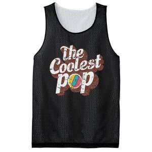 T Coolest Pop Funny Fathers Day Cool Dad Joke Mesh Reversible Basketball Jersey Tank