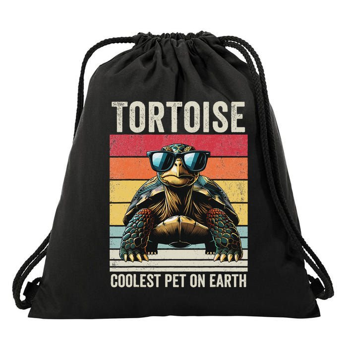 Tortoise Coolest Pet On Earth, Funny Tortoise Drawstring Bag