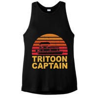 Tritoon Captain Pontoon Captain Tri Toon Boating Ladies PosiCharge Tri-Blend Wicking Tank