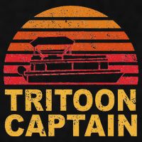 Tritoon Captain Pontoon Captain Tri Toon Boating Ladies PosiCharge Tri-Blend Wicking Tank