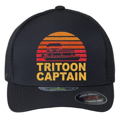 Tritoon Captain Pontoon Captain Tri Toon Boating Flexfit Unipanel Trucker Cap