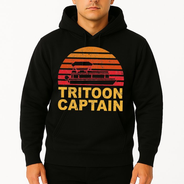 Tritoon Captain Pontoon Captain Tri Toon Boating Hoodie