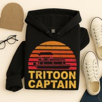 Tritoon Captain Pontoon Captain Tri Toon Boating Hoodie