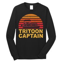 Tritoon Captain Pontoon Captain Tri Toon Boating Long Sleeve Shirt