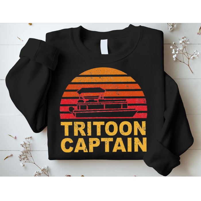 Tritoon Captain Pontoon Captain Tri Toon Boating Sweatshirt