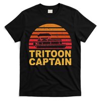Tritoon Captain Pontoon Captain Tri Toon Boating T-Shirt