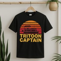 Tritoon Captain Pontoon Captain Tri Toon Boating T-Shirt