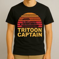 Tritoon Captain Pontoon Captain Tri Toon Boating T-Shirt