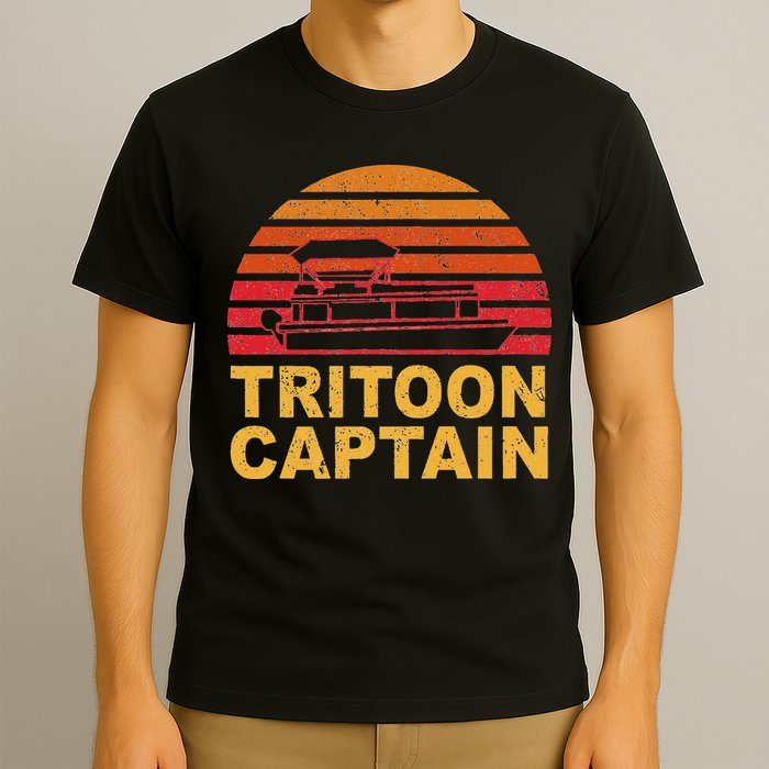 Tritoon Captain Pontoon Captain Tri Toon Boating T-Shirt