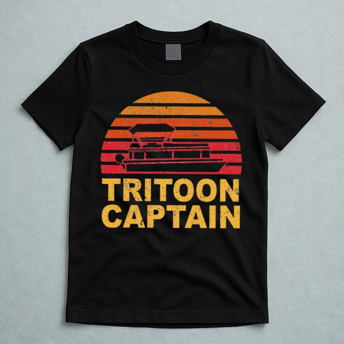 Tritoon Captain Pontoon Captain Tri Toon Boating T-Shirt