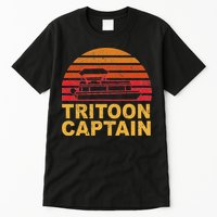 Tritoon Captain Pontoon Captain Tri Toon Boating Tall T-Shirt