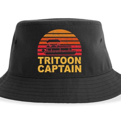 Tritoon Captain Pontoon Captain Tri Toon Boating Sustainable Bucket Hat