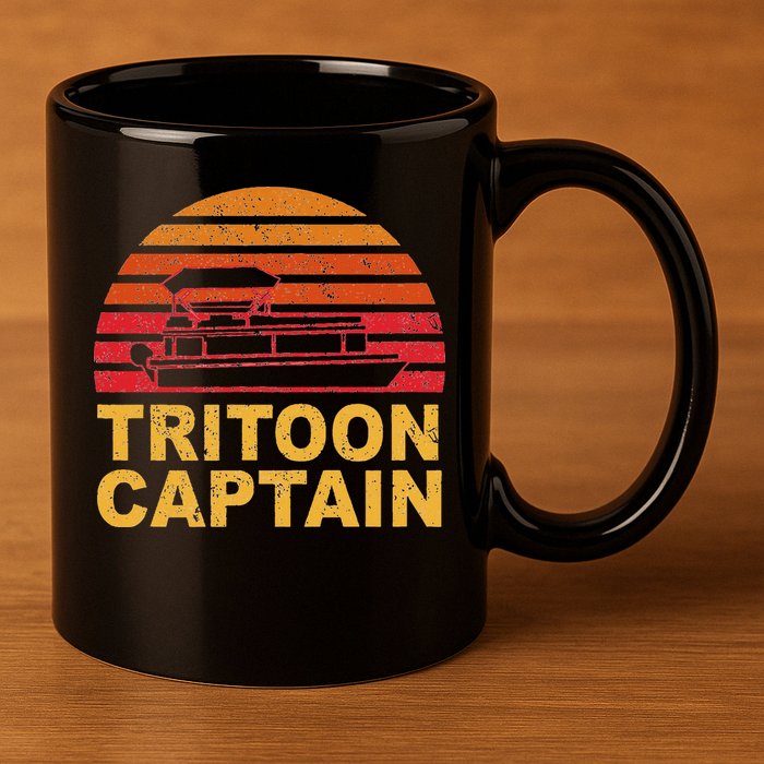 Tritoon Captain Pontoon Captain Tri Toon Boating 11oz C Handle Ceramic Mug