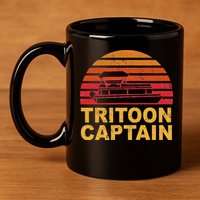 Tritoon Captain Pontoon Captain Tri Toon Boating 11oz C Handle Ceramic Mug