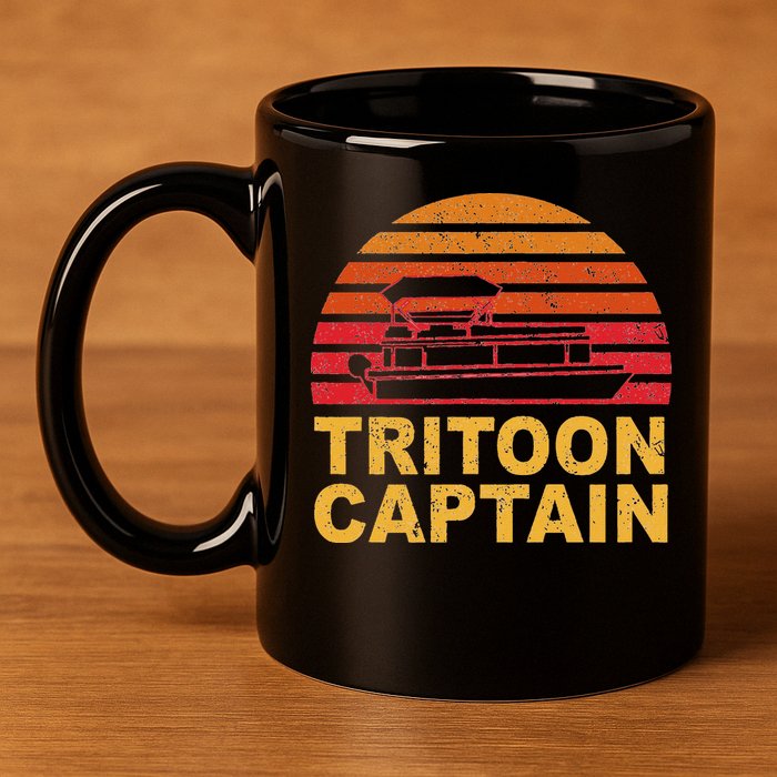 Tritoon Captain Pontoon Captain Tri Toon Boating 11oz C Handle Ceramic Mug