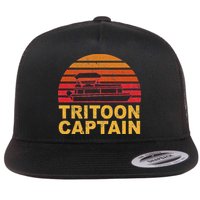 Tritoon Captain Pontoon Captain Tri Toon Boating Flat Bill Trucker Hat