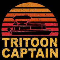 Tritoon Captain Pontoon Captain Tri Toon Boating Flat Bill Trucker Hat
