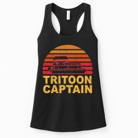 Tritoon Captain Pontoon Captain Tri Toon Boating Womens Tank Top