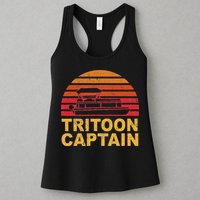Tritoon Captain Pontoon Captain Tri Toon Boating Womens Tank Top