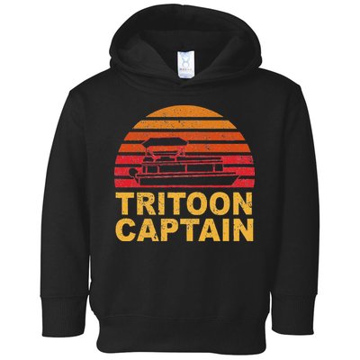Tritoon Captain Pontoon Captain Tri Toon Boating Toddler Hoodie