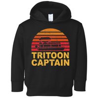 Tritoon Captain Pontoon Captain Tri Toon Boating Toddler Hoodie