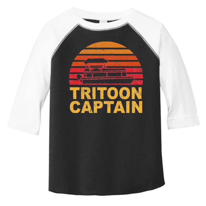 Tritoon Captain Pontoon Captain Tri Toon Boating Toddler Fine Jersey T-Shirt