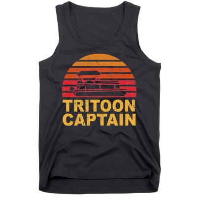 Tritoon Captain Pontoon Captain Tri Toon Boating Tank Top
